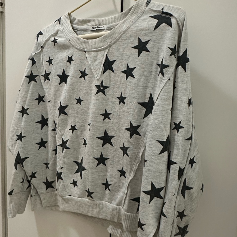 Gray Star Theo & Spence Patterned Sweatshirt - image 2